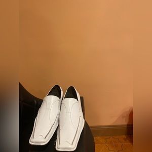 Van Gracias Men’s Leather Dress Shoes – White, Size 43 EUR